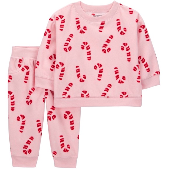 Just One You By Carters Other - Carter’s Just One You 2 Piece Candy Cane Sweatsuit 3 Months